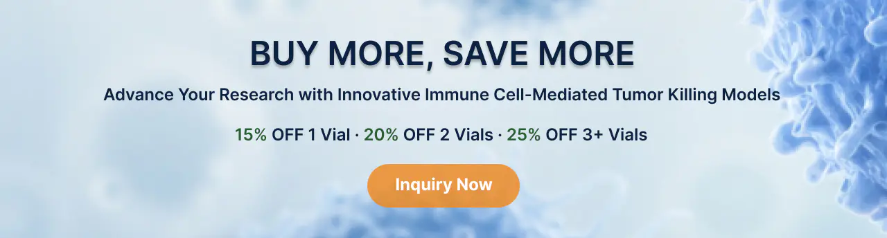 Buy more save more promotion banner for immune cell mediated tumor killing models discount