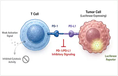 Pd1 pdl1 checkpoint mediated inhibition biological diagram of t cell and tumor cell